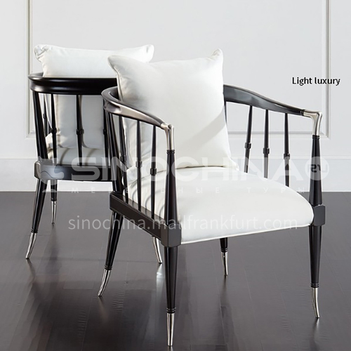 BJ-M806-Living room bedroom high-end hardware shelf Nordic Italian leisure chair